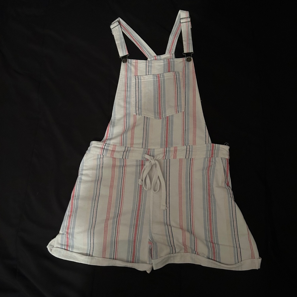 Colorful Striped Overalls
